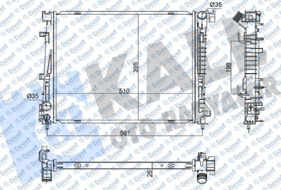 KALE 363640 Su Radyatoru Sandero-Sandero Ii Lt 1.0tce 1.5 Bluedci 21-> (Mt) [Brazing] [26 Mm]